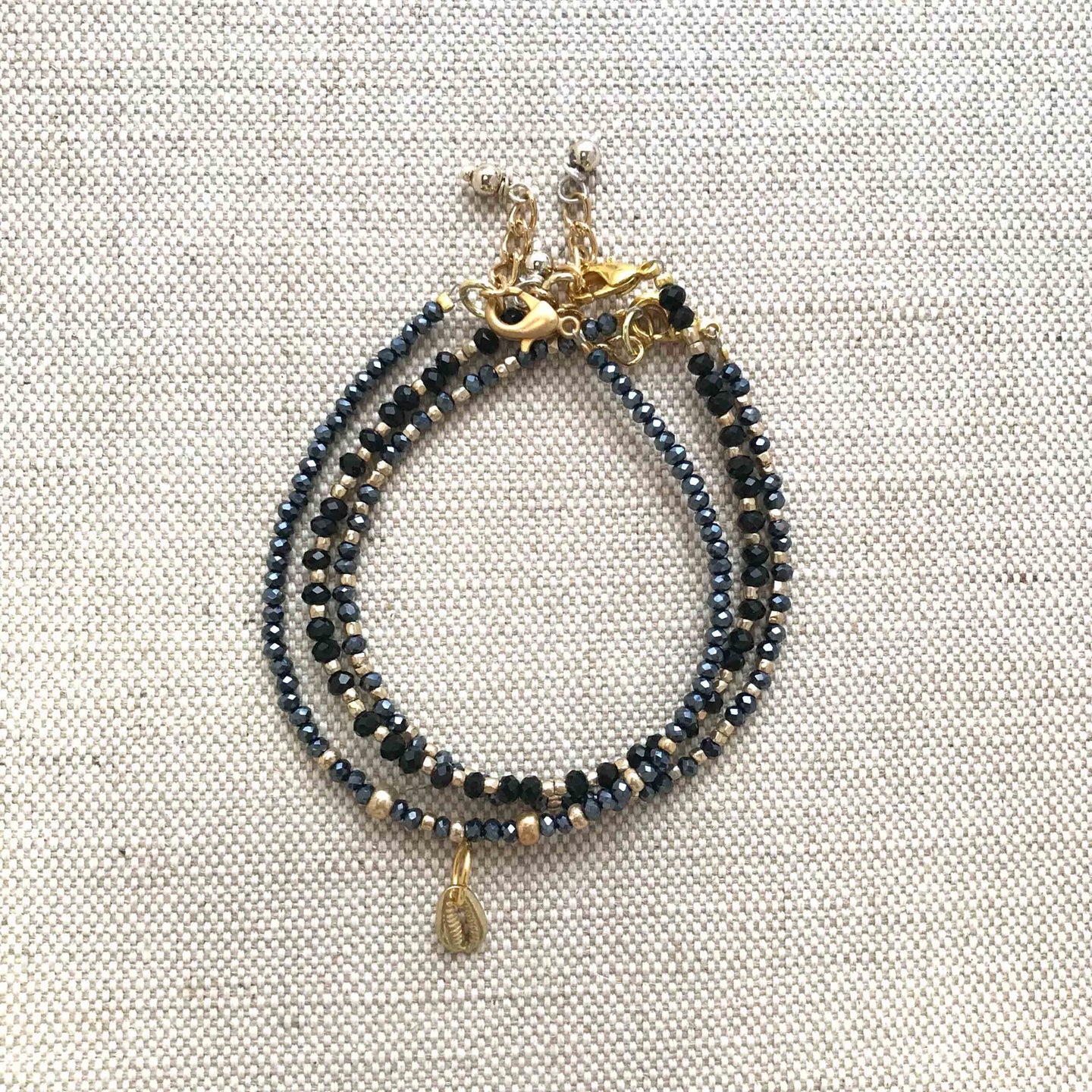 BLACK SHADES BRACELETS TRIO